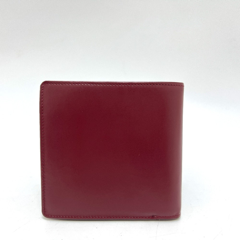 CARTIER Mustline Wallet Bifold Wallet Leather Women's Wine Red