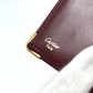 CARTIER Mustline Wallet Bifold Wallet Leather Women's Wine Red