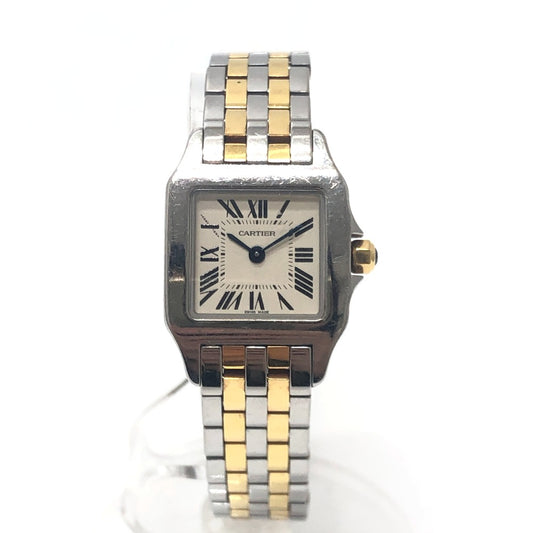 CARTIER W25066Z6 Santos de Moiselle SM Quartz watch combination Wristwatch SS/18K Silver/Gold Used