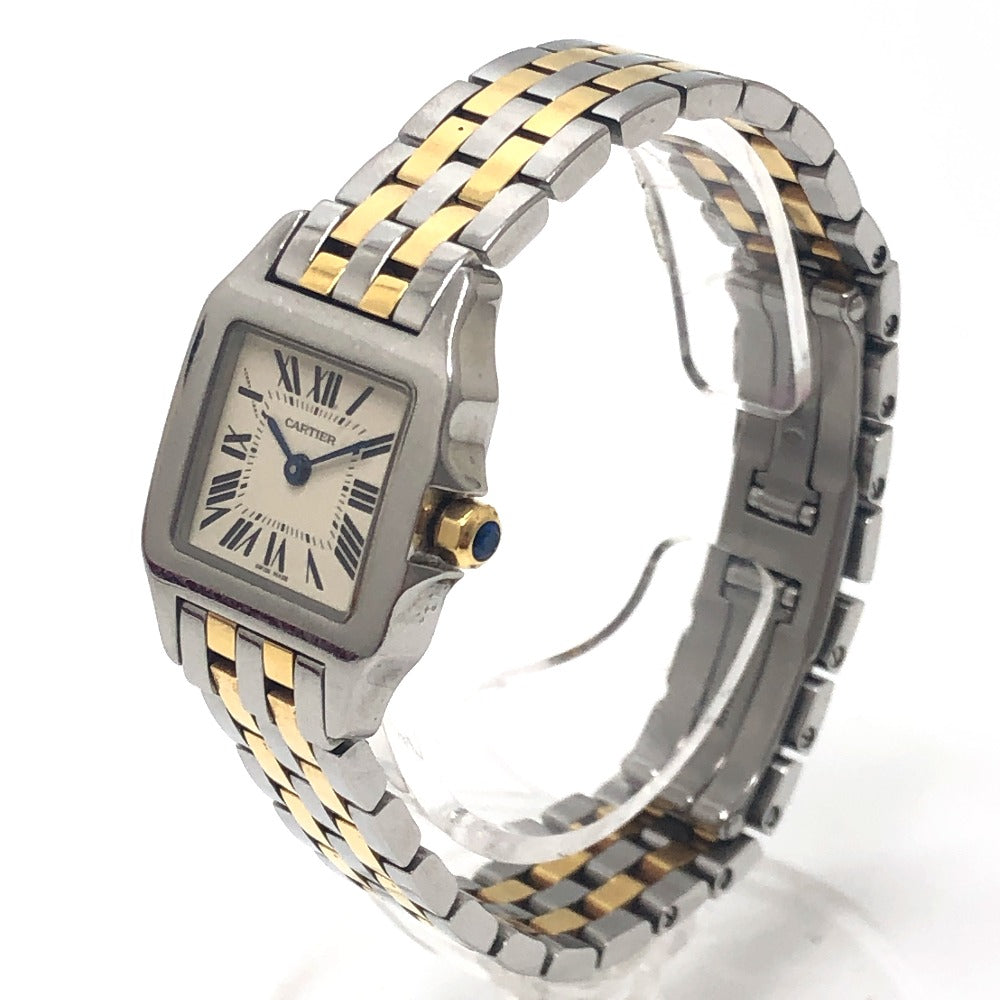 CARTIER W25066Z6 Santos de Moiselle SM Quartz watch combination Wristwatch SS/18K Silver/Gold Used