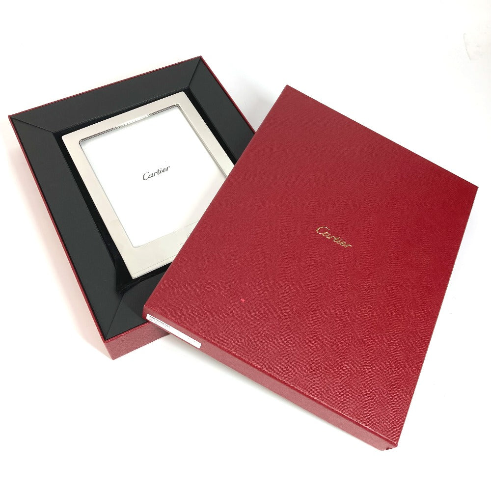 CARTIER ロゴ パンテール 豹 ヒョウ 写真立て フォトスタンド インテリア フォトフレーム メタル ユニセックス シルバー - brandshop-reference