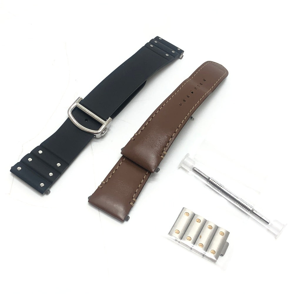 CARTIER W2SA0006 サントス ドゥカルティエ LM 純正交換ベルト2本付き 自動巻き ウォッチ 腕時計 SS/18K メンズ シルバー