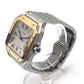 CARTIER W2SA0006 サントス ドゥカルティエ LM 純正交換ベルト2本付き 自動巻き ウォッチ 腕時計 SS/18K メンズ シルバー