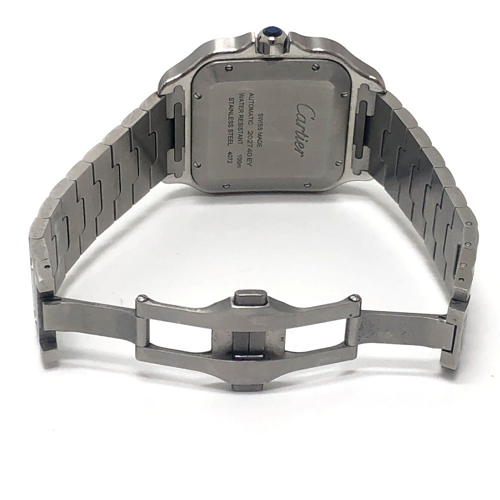CARTIER W2SA0006 サントス ドゥカルティエ LM 純正交換ベルト2本付き 自動巻き ウォッチ 腕時計 SS/18K メンズ シルバー