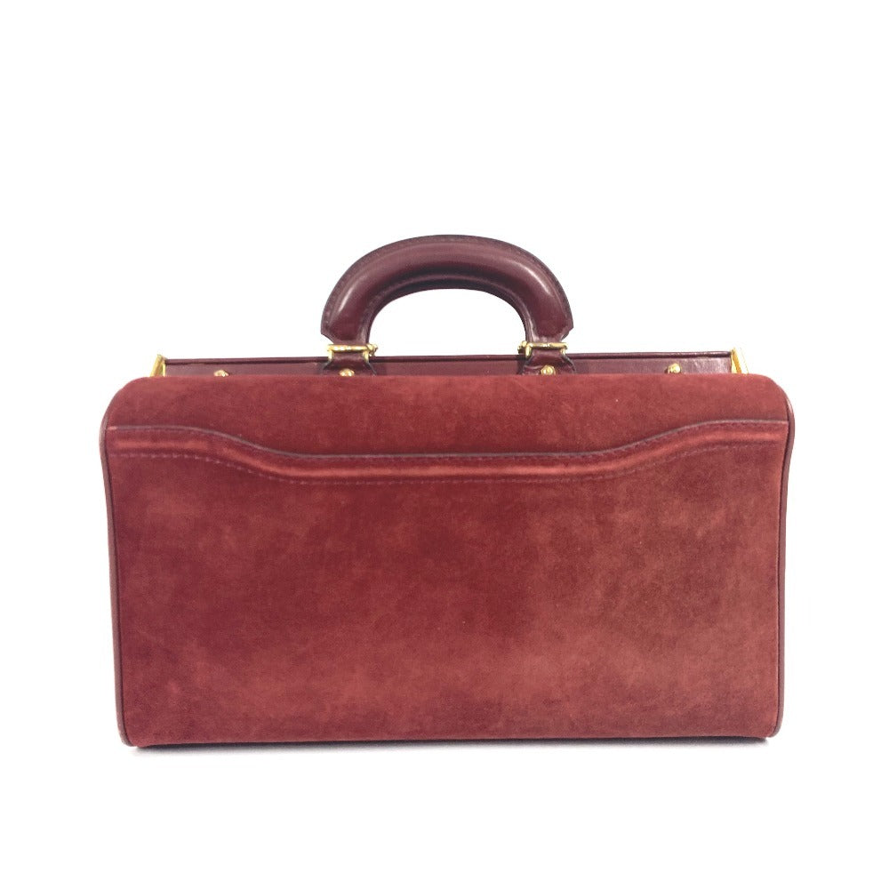 CARTIER マストライン 大 ドクターバッグ ボックス BOX　お医者さんバッグ ハンドバッグ レザー レディース ワインレッド - brandshop-reference
