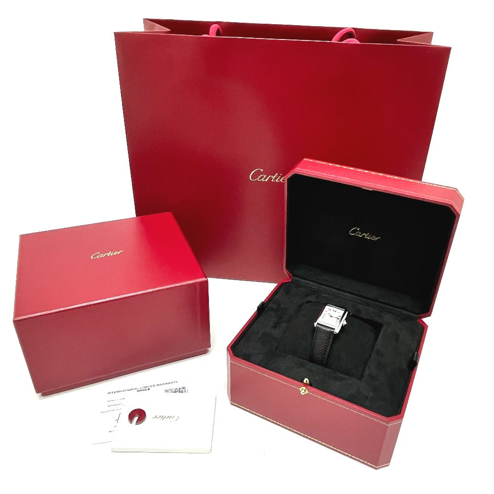 CARTIER WSTA0089 タンク マスト SM ソーラービート ソーラークォーツ 腕時計 SS レディース シルバー