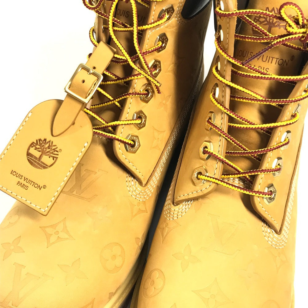 LOUIS VUITTON 1AD750 LV × Timberland ティンバーランド アンクルブーツ 靴 シューズ モノグラム ブーツ メンズ ベージュ