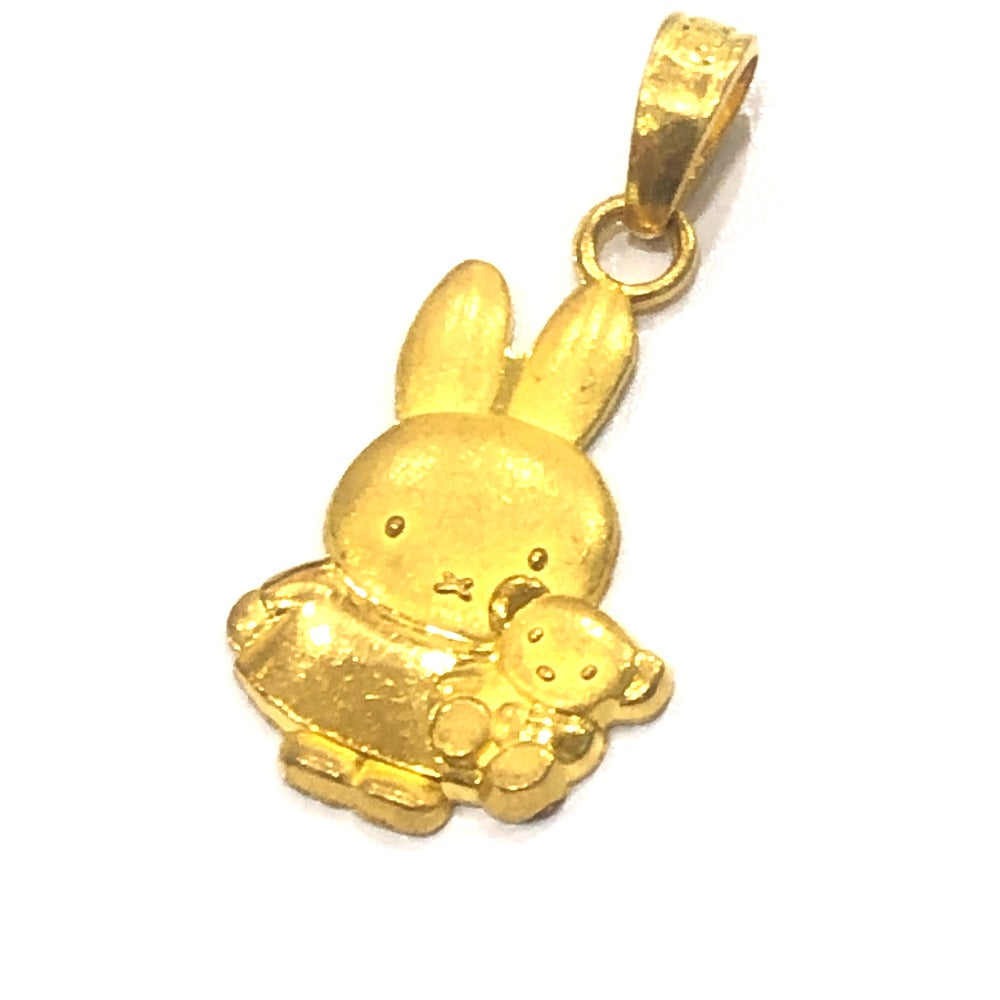 jewelry ミッフィーモチーフ ミニ チャーム ペンダントトップ K24 レディース ゴールド