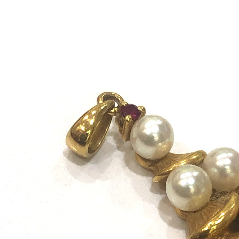 jewelry クリスマスツリー ミニパール ミニ チャーム ペンダントトップ K18 レディース ゴールド