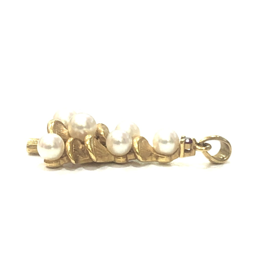 jewelry クリスマスツリー ミニパール ミニ チャーム ペンダントトップ K18 レディース ゴールド