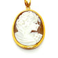 Jewelry K18 Cameo Accessory Necklace Top Profile Pendant Top K18 Women's Gold