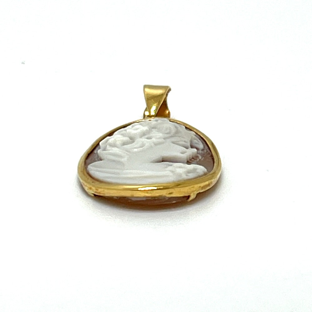 Jewelry K18 Cameo Accessory Necklace Top Profile Pendant Top K18 Women's Gold
