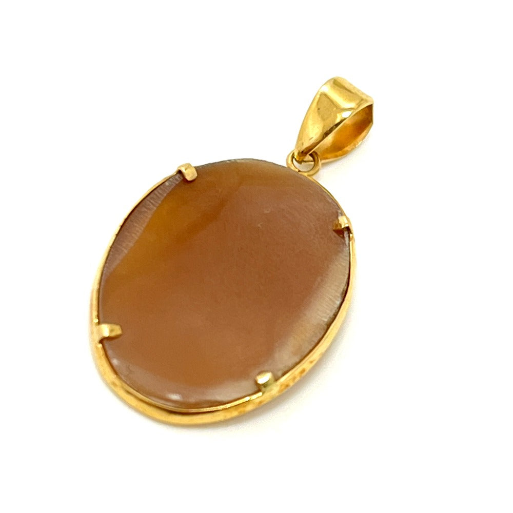 Jewelry K18 Cameo Accessory Necklace Top Profile Pendant Top K18 Women's Gold