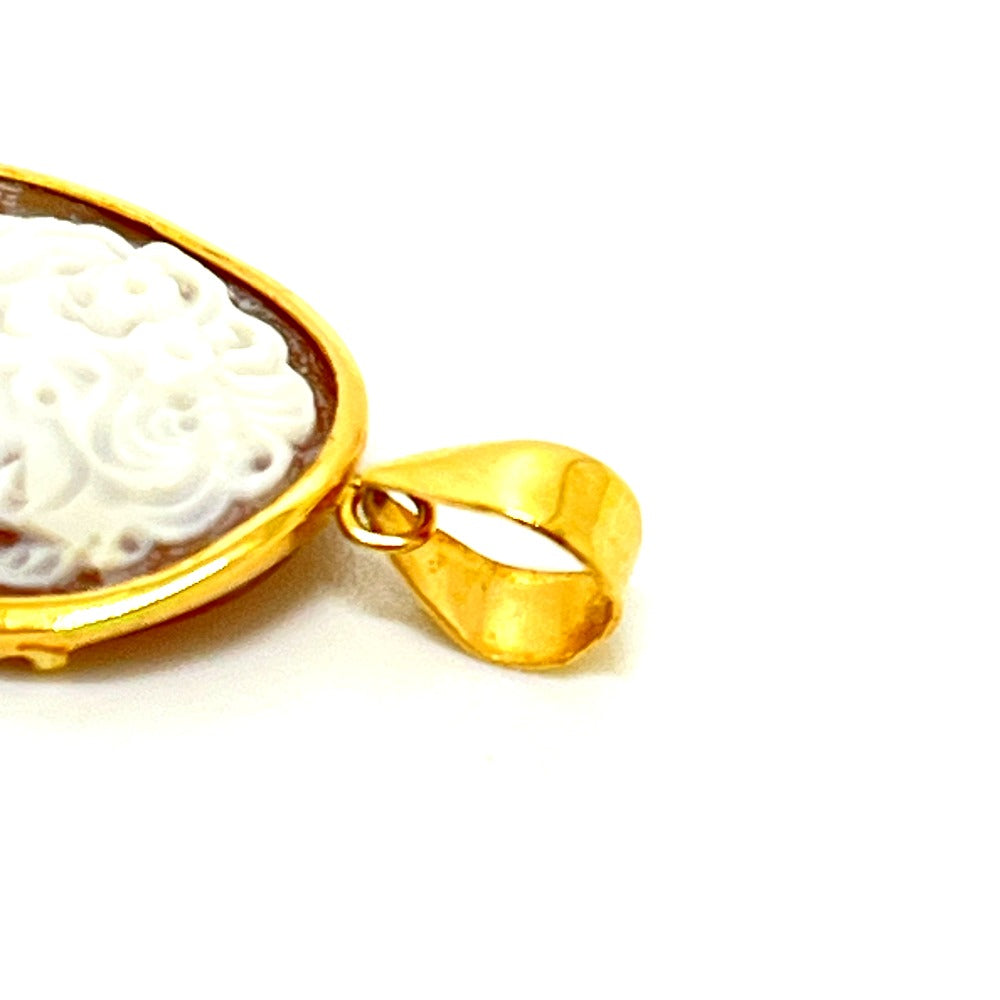 Jewelry K18 Cameo Accessory Necklace Top Profile Pendant Top K18 Women's Gold