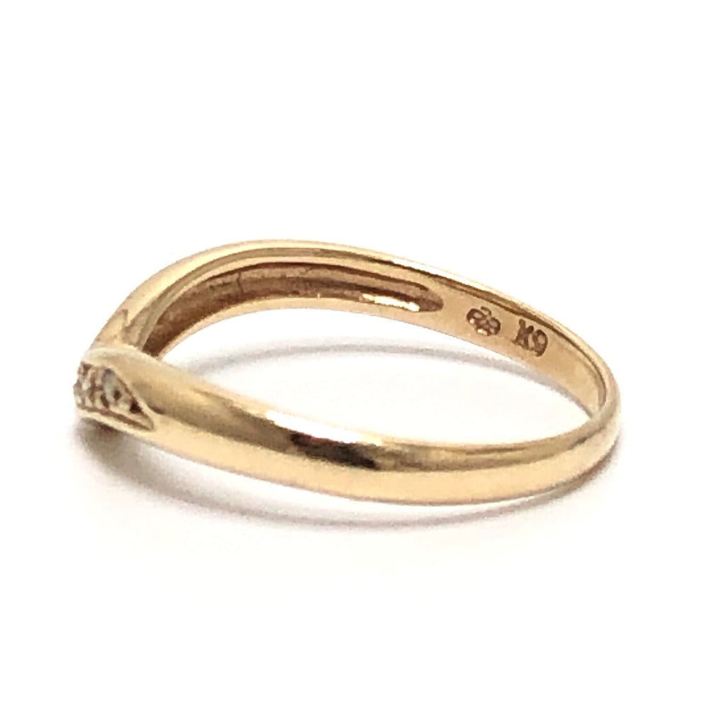 jewelry Ｋ9 D0.04ct アクセサリー ダイヤモンド V字 イエローゴールド リング・指輪 K9 レディース ゴールド