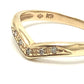 jewelry Ｋ9 D0.04ct アクセサリー ダイヤモンド V字 イエローゴールド リング・指輪 K9 レディース ゴールド