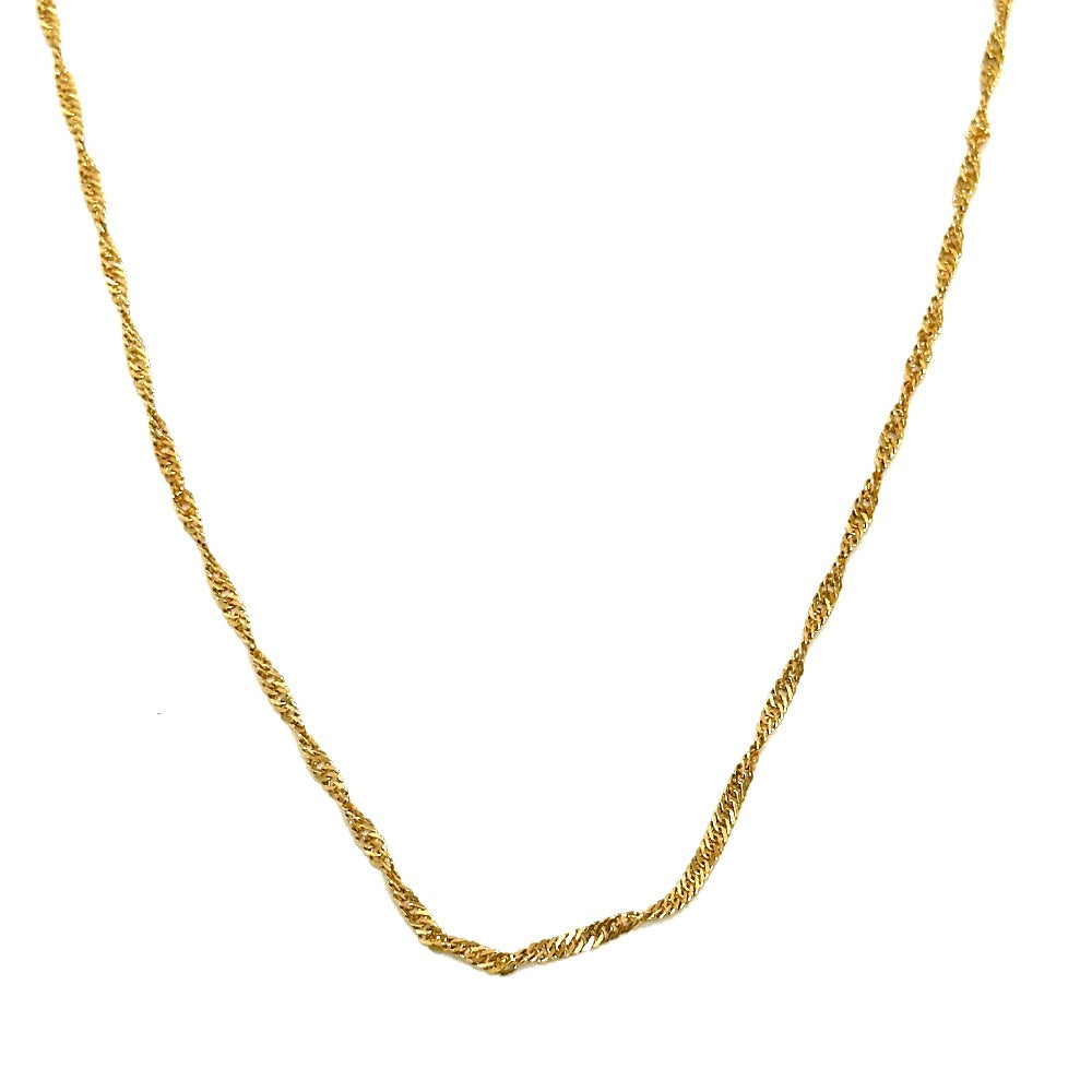 jewelry K18 金 18K K18YG スクリュー チェーンネックレス アクセサリー ジュエリー ネックレス K18 レディース ゴールド