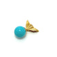jewelry K18 金 18K K18YG フェザーモチーフ トルコ石 12mm D0.013ct アクセサリー ジュエリー ネックレス ペンダント ペンダントトップ K18 レディース ゴールド