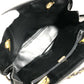 BALLY vintage logo Twist Chain Shoulder Tote Bag Shoulder Bag Leather Black/Gold Used
