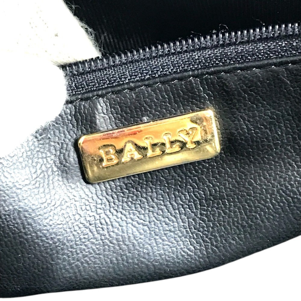 BALLY vintage logo Twist Chain Shoulder Tote Bag Shoulder Bag Leather Black/Gold Used