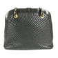 BALLY vintage logo Twist Chain Shoulder Tote Bag Shoulder Bag Leather Black/Gold Used