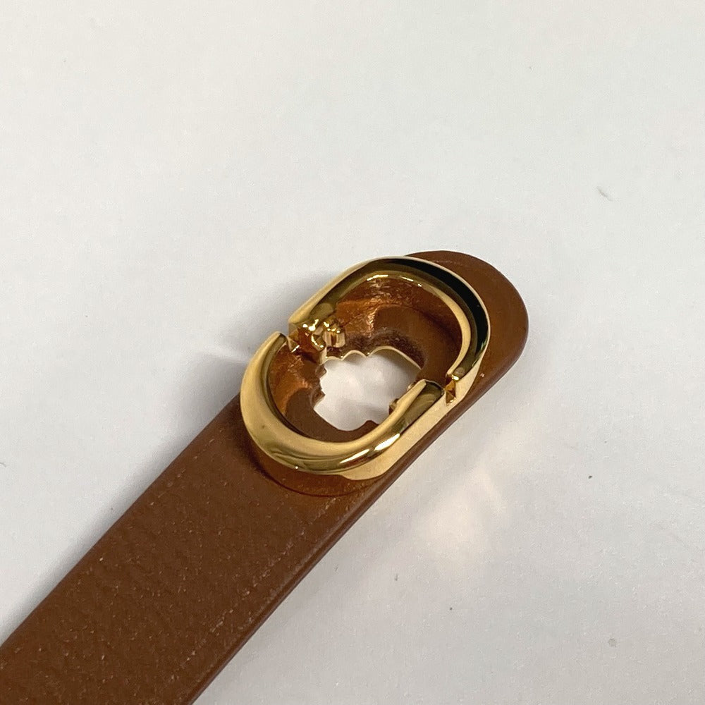 Dior CDロゴ 2重ブレスレット アクセサリー ブレスレット レザー レディース ブラウン