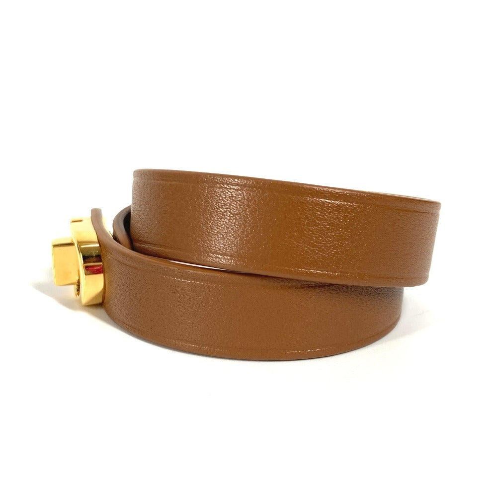 Dior CDロゴ 2重ブレスレット アクセサリー ブレスレット レザー レディース ブラウン