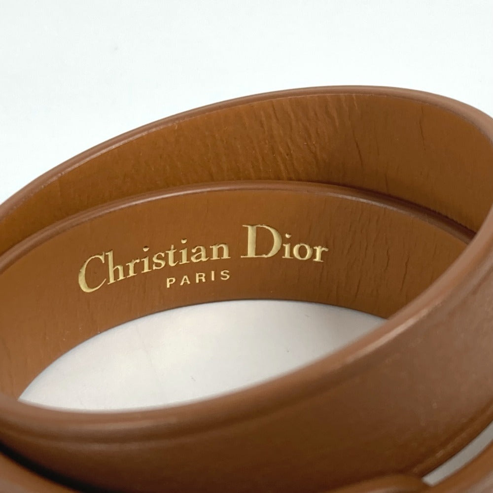 Dior CDロゴ 2重ブレスレット アクセサリー ブレスレット レザー レディース ブラウン