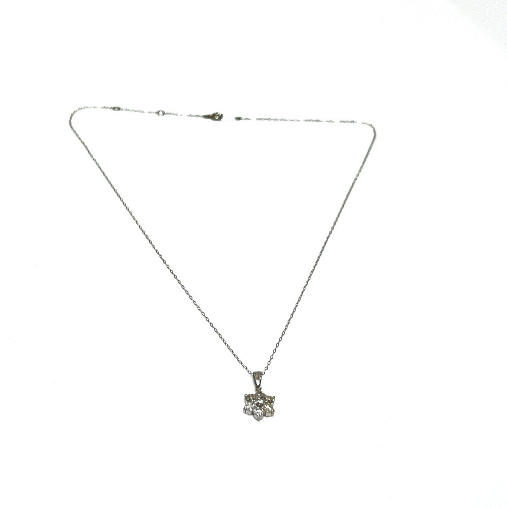 jewelry Pt850　1.03ct フラワーモチーフ アクセサリー ネックレス レディース シルバー - brandshop-reference