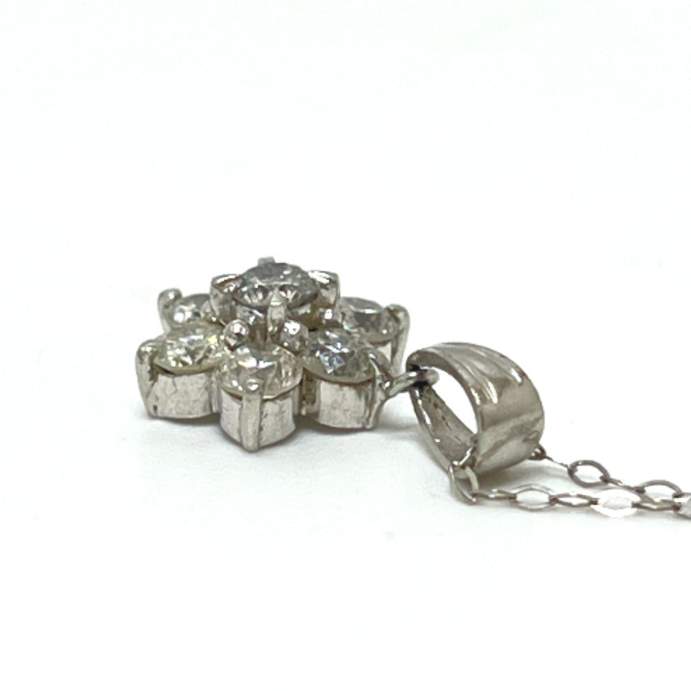 jewelry Pt850　1.03ct フラワーモチーフ アクセサリー ネックレス レディース シルバー - brandshop-reference