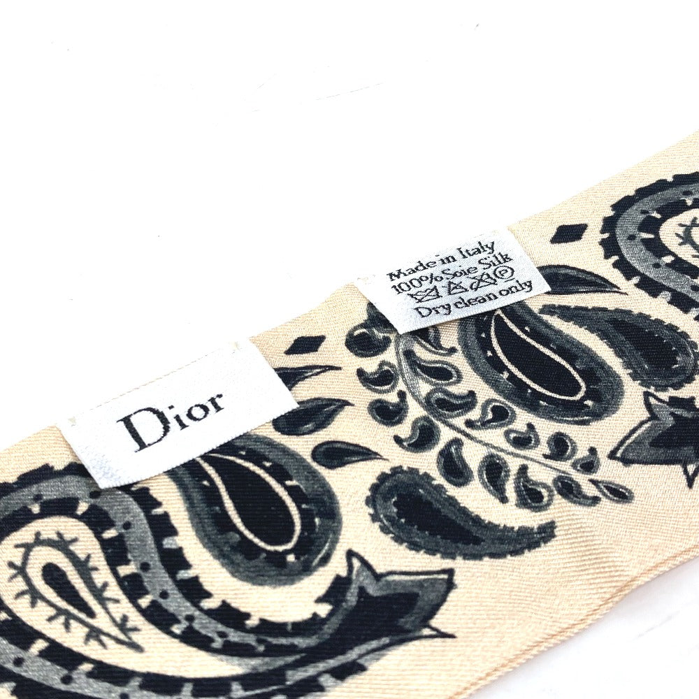 Dior ロゴ ミッツア バンドースカーフ スカーフ シルク レディース ベージュ