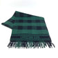 Dior 95CHE200100 Logo Fringe Check Pattern Large Wool Shawl Scarf Women's Green