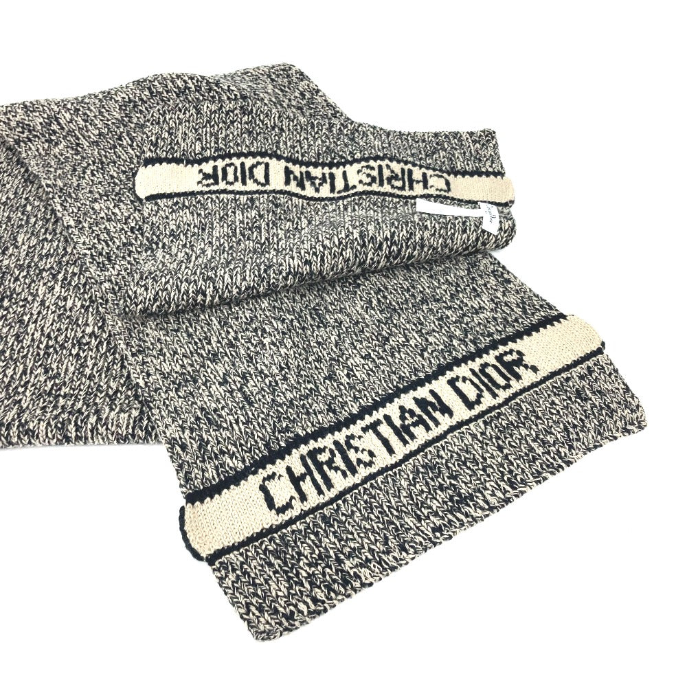 Dior 25DWI214S007 ロゴ マフラー ウール/カシミヤ レディース ブラック - brandshop-reference