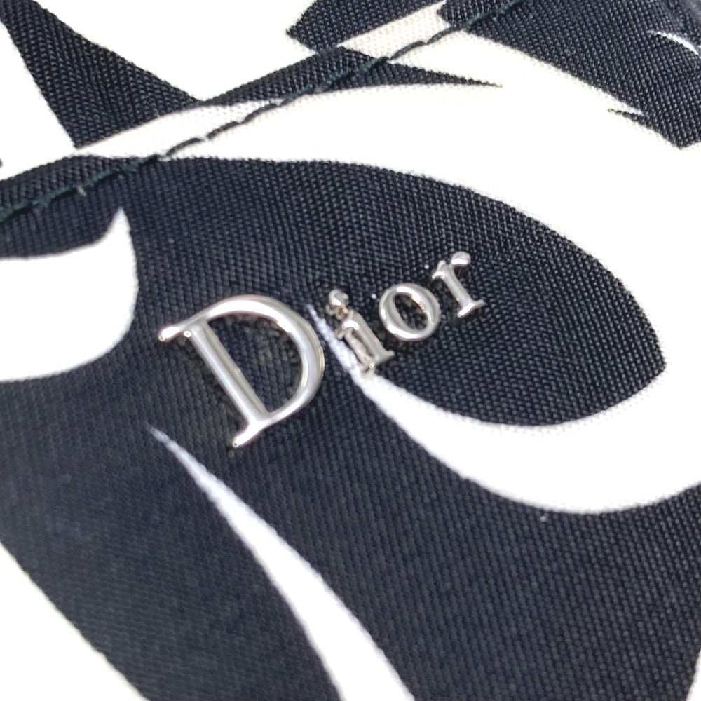 DIOR HOMME Cigarette Case with Key Ring, Tribal Two-Tone Nylon Pouch, White, Men's