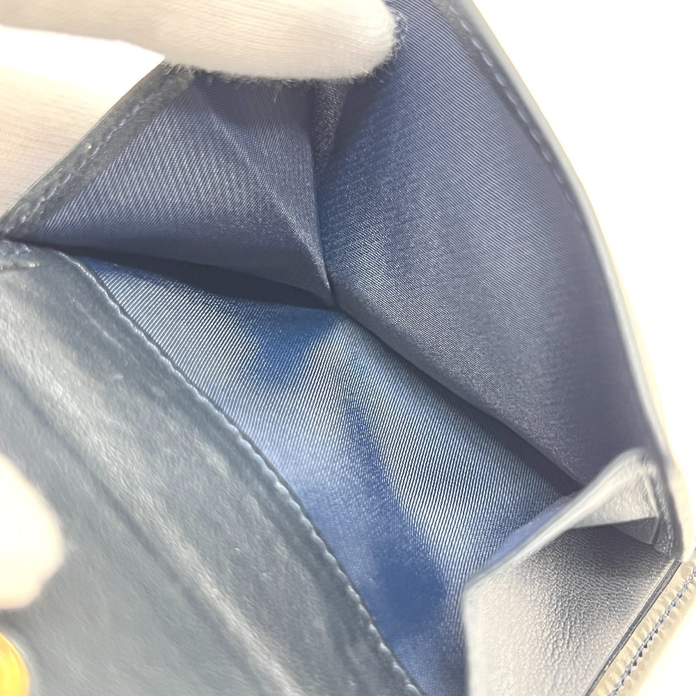 Christian Dior トロッター 財布 ウォレット 折り畳み 2つ折り財布 PVC レディース ブルー