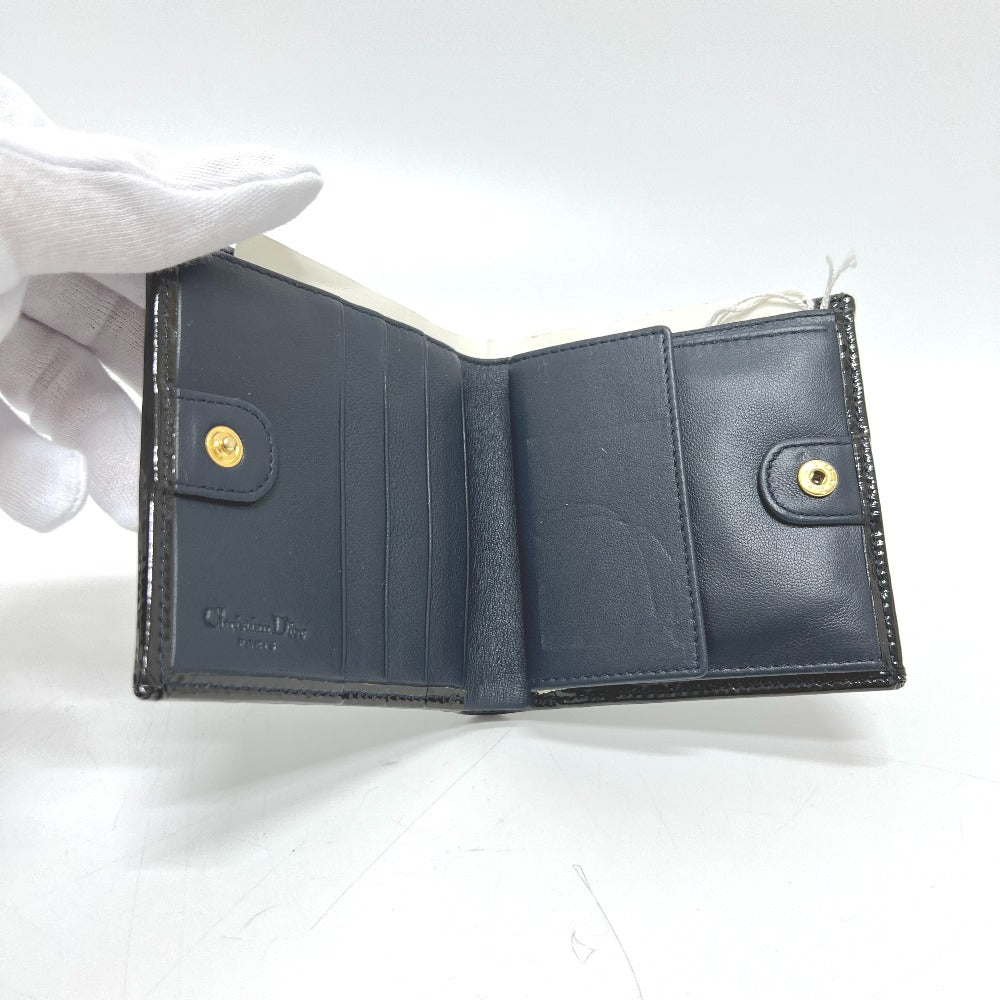 Christian Dior トロッター 財布 ウォレット 折り畳み 2つ折り財布 PVC レディース ブルー