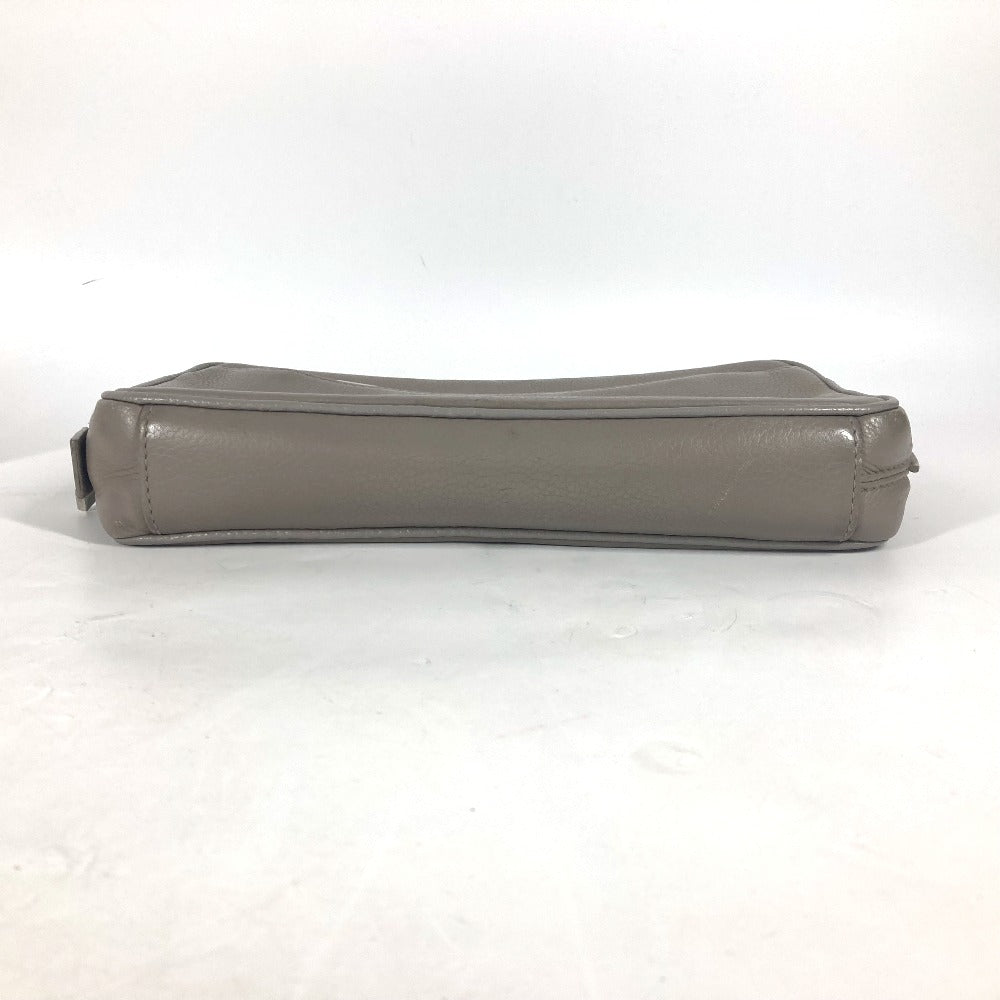 Dior Pouch Logo Strap Clutch Bag Second Bag Leather Men's Gray