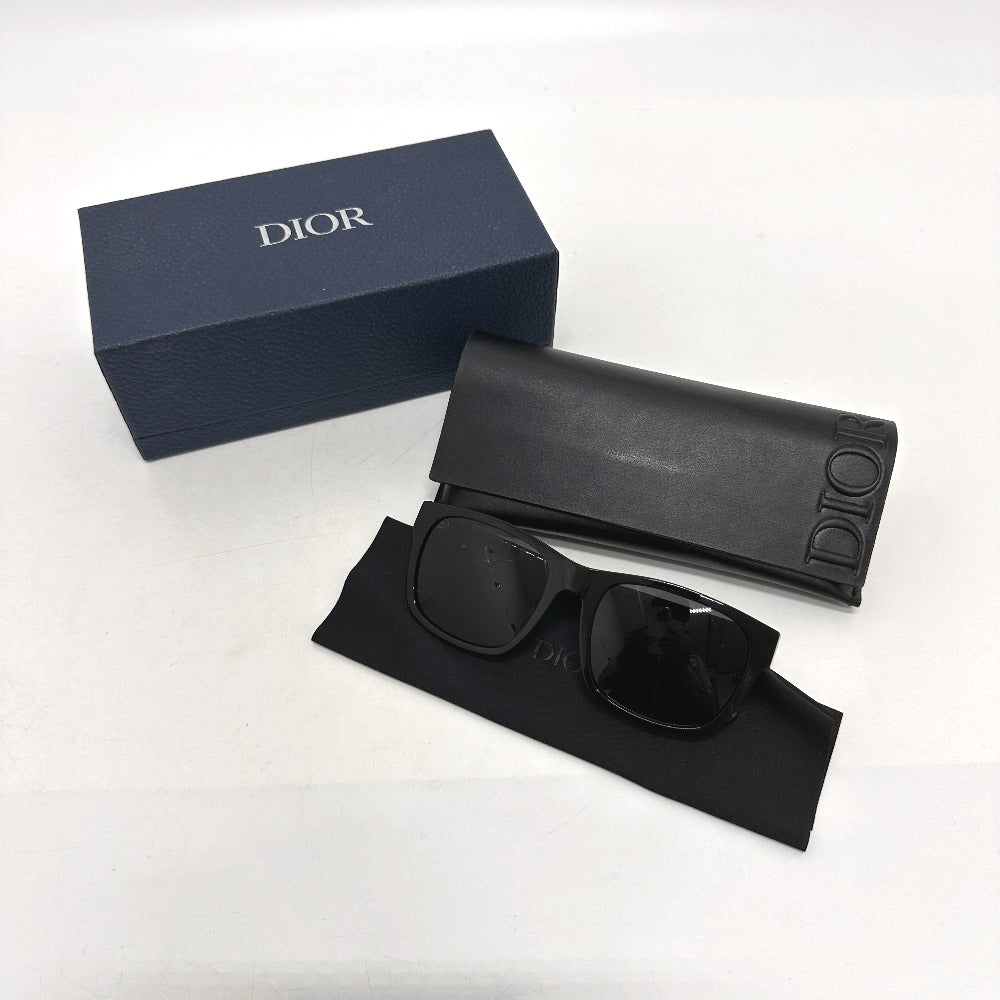 Dior B23S2F ウェリントン レクタンギュラーシェイプ ファッション 小物 ロゴ オブリーク サングラス プラスチック メンズ ブラック - brandshop-reference