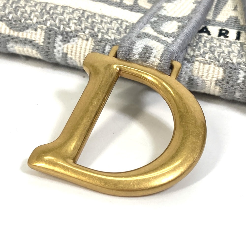 Dior オブリーク SADDLE サドル スリムポーチ エンブロイダリー カバン バッグ ボディバッグ ショルダーバック ウエストバッグ ジャガード メンズ グレー - brandshop-reference