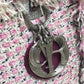 Dior 銀座限定 ル・ローズ・ボヌール(ハッピーローズ) レディディオール Ladydior  カバン 2WAYバッグ ショルダーバッグ ハンドバッグ ツイード レディース ピンク×パープル×ホワイト - brandshop-reference