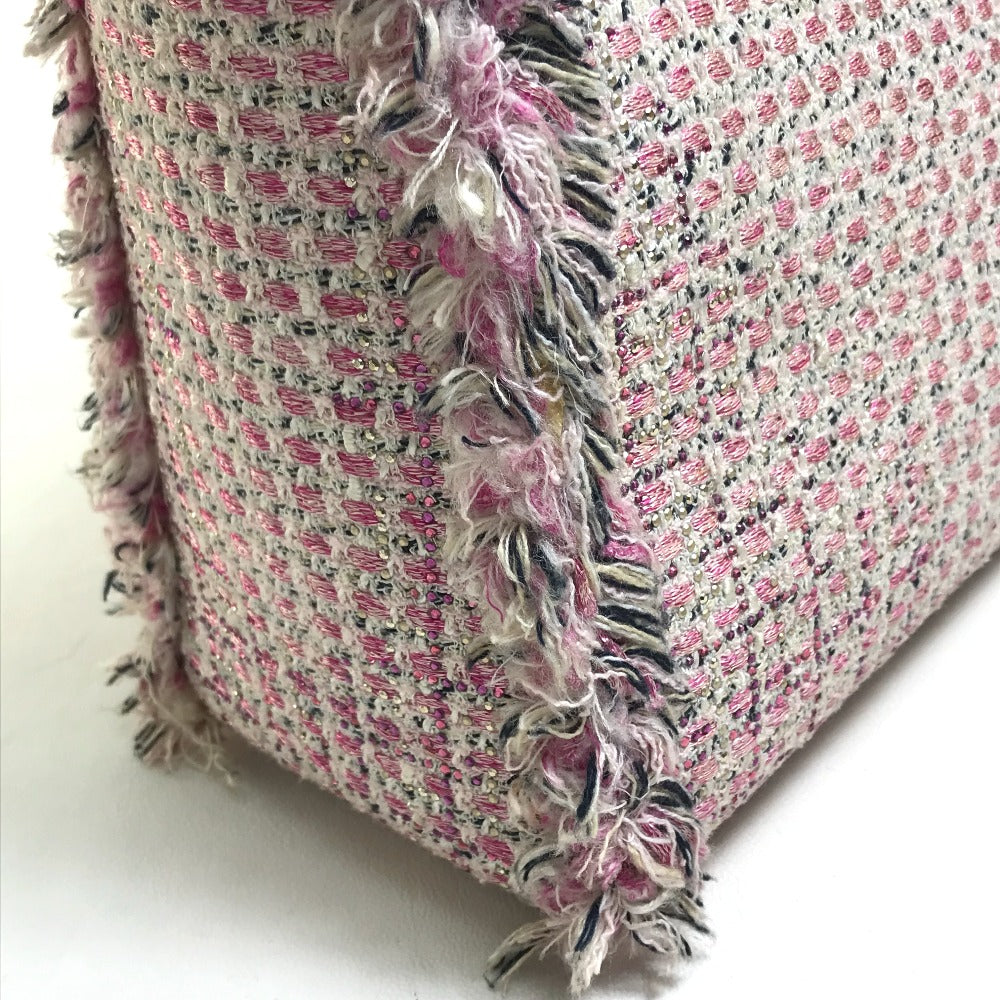 Dior 銀座限定 ル・ローズ・ボヌール(ハッピーローズ) レディディオール Ladydior  カバン 2WAYバッグ ショルダーバッグ ハンドバッグ ツイード レディース ピンク×パープル×ホワイト - brandshop-reference