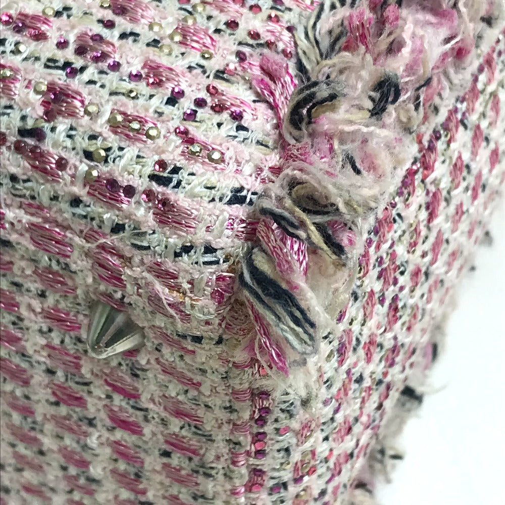 Dior 銀座限定 ル・ローズ・ボヌール(ハッピーローズ) レディディオール Ladydior  カバン 2WAYバッグ ショルダーバッグ ハンドバッグ ツイード レディース ピンク×パープル×ホワイト - brandshop-reference