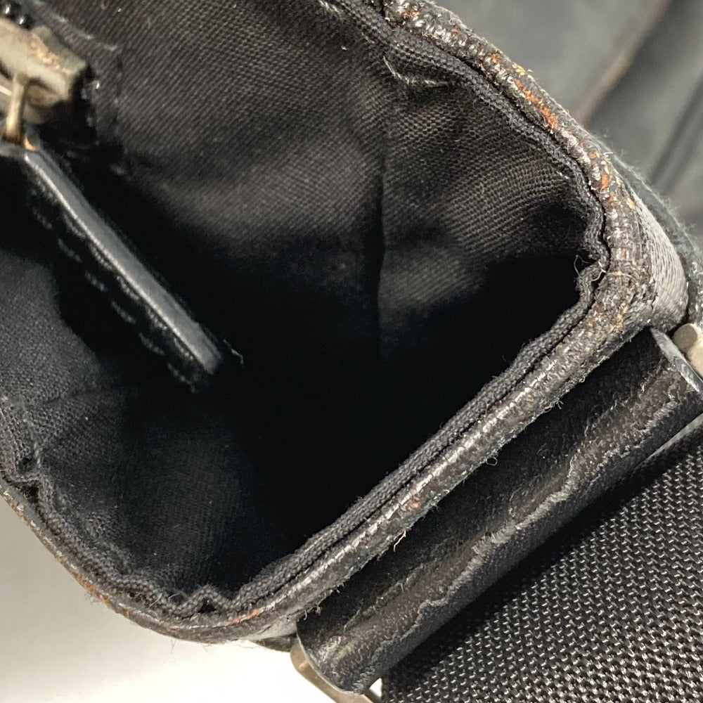 DIOR HOMME Crossbody Flap Trotter Oblique Logo Messenger Bag Shoulder Bag PVC Men's Black