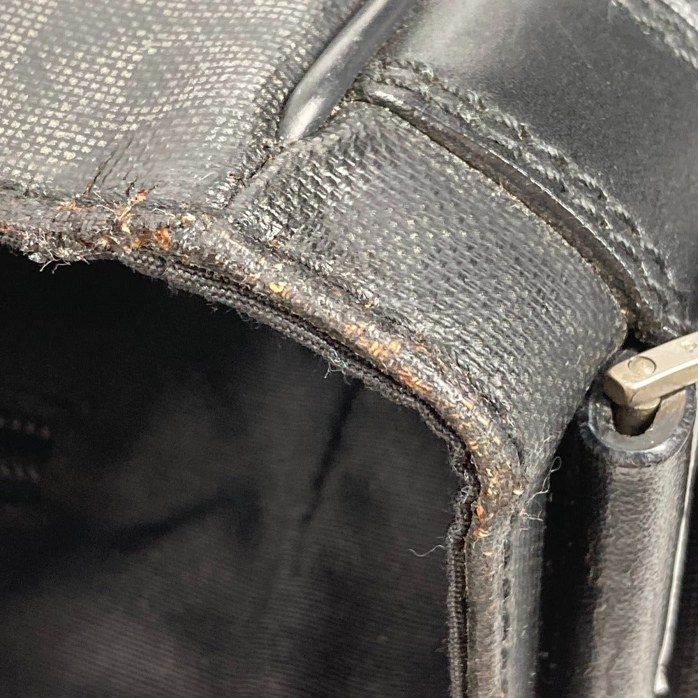 DIOR HOMME Crossbody Flap Trotter Oblique Logo Messenger Bag Shoulder Bag PVC Men's Black