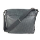 DIOR HOMME Crossbody Flap Trotter Oblique Logo Messenger Bag Shoulder Bag PVC Men's Black