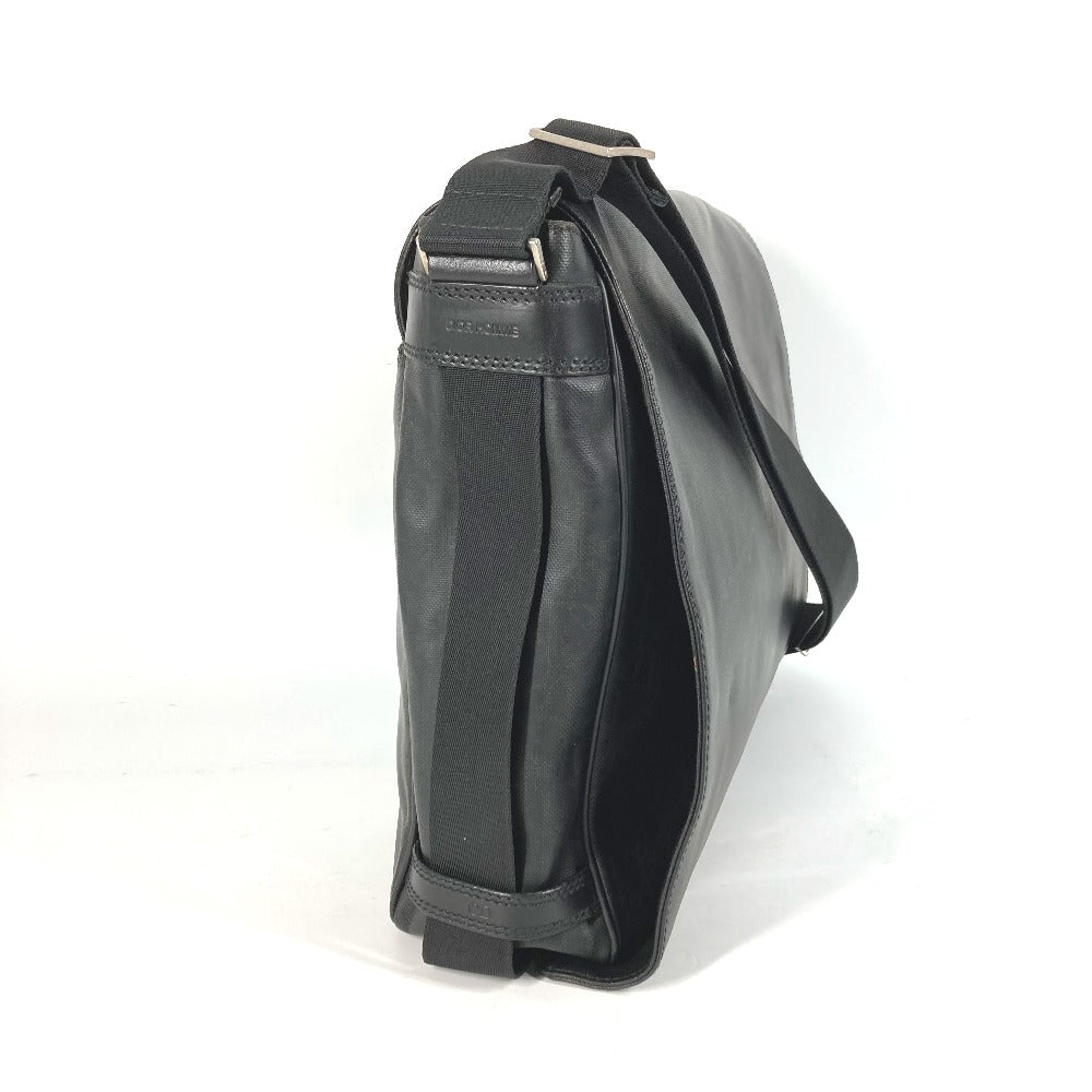 DIOR HOMME Crossbody Flap Trotter Oblique Logo Messenger Bag Shoulder Bag PVC Men's Black