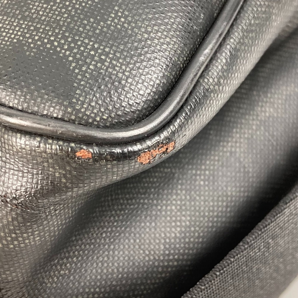 DIOR HOMME Crossbody Flap Trotter Oblique Logo Messenger Bag Shoulder Bag PVC Men's Black