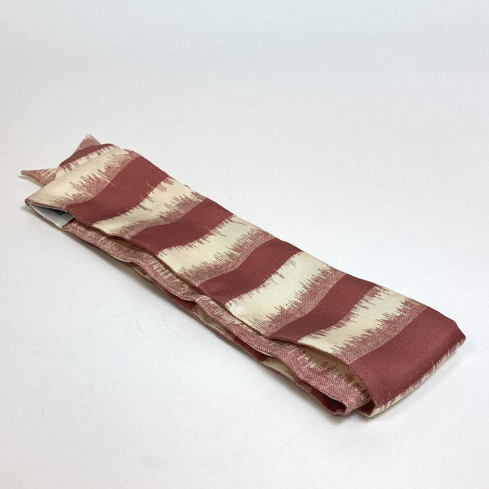 Dior Logo Mitza Silk Scarf for Women in Beige and Dusty Pink