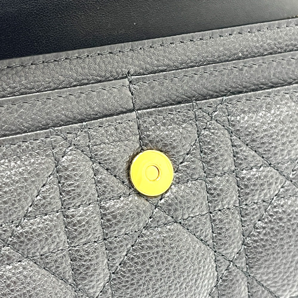 Dior S5039UWC レディディオール カナージュ カロ 財布 ウォレット 長財布 カーフスキン レディース ブラック