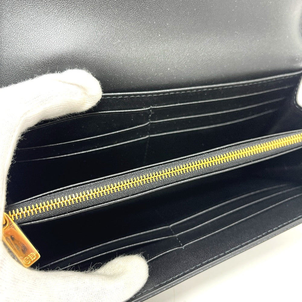 Dior S5039UWC レディディオール カナージュ カロ 財布 ウォレット 長財布 カーフスキン レディース ブラック